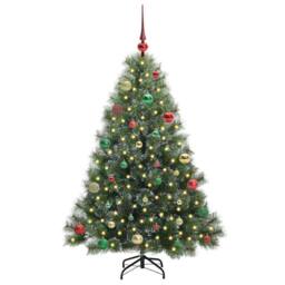 Berkfield Home Realistic Artificial Christmas Tree with 150 LEDs Green 150 cm PE - thumbnail 1