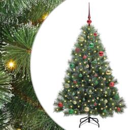Berkfield Home Realistic Artificial Christmas Tree with 150 LEDs Green 150 cm PE - thumbnail 3