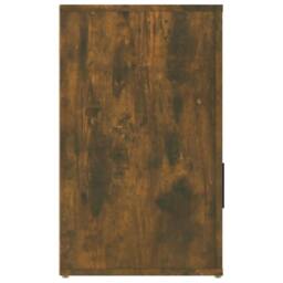 Berkfield Home Bedside Cabinet Smoked Oak 50x36x60 cm Engineered Wood in Brown - Size: 50 x 36 x 60 cm - thumbnail 8