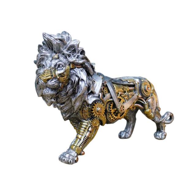 Gifts Direct 2 U Steampunk Lion Clockwork Resin Ornament in Metallics - image 1