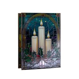 Samuel Alexander 28cm Glass Christmas Decoration with Candles & White LEDs - thumbnail 6