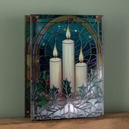 Samuel Alexander 28cm Glass Christmas Decoration with Candles & White LEDs - thumbnail 5