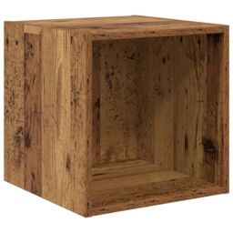 Berkfield Home TV Cabinet Set 4 pcs Old wood 37 x 37 x 72 cm Engineered wood in Brown - thumbnail 5
