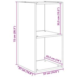 Berkfield Home TV Cabinet Set 4 pcs Old wood 37 x 37 x 72 cm Engineered wood in Brown - thumbnail 9