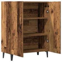Berkfield Home Sideboard Old Wood 70x34x90 cm Engineered Wood in Brown - Size: 70 x 34 x 90 cm - thumbnail 6