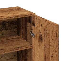 Berkfield Home Sideboard Old Wood 70x34x90 cm Engineered Wood in Brown - Size: 70 x 34 x 90 cm - thumbnail 9