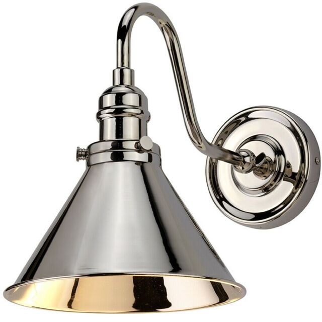 Loops Wall Light Sconce Highly Polished Nickel Finish LED E27 60W Bulb d02096 in Metallics