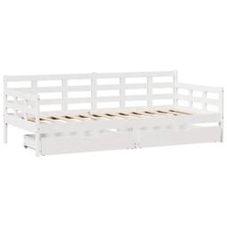 Berkfield Home Practical Daybed with Drawers without Mattress White 90x200 cm So - thumbnail 1