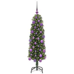 Berkfield Home Stunning Artificial Christmas Tree with 150 LEDs with Stand Green - thumbnail 5