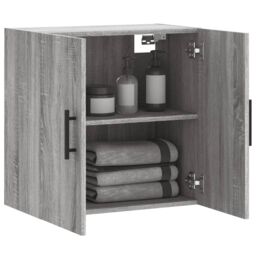 Berkfield Home Wall Cabinet Grey Sonoma 60x31x60 cm Engineered Wood - Size: 60 x 31 x 60 cm - thumbnail 4
