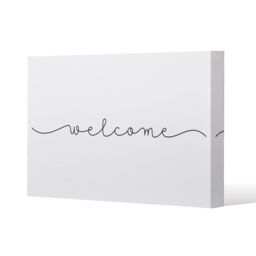 Benjamin Tate Design Text Welcome (Canvas Print) / 61 x 91 x 4cm in Natural - Size: 61 x 91 x 4 cm - thumbnail 1