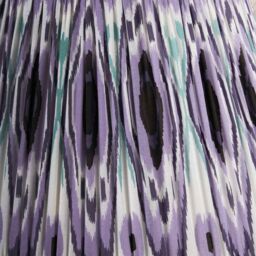 Ruma Lilac Ikat Patterned Pleated Tapered Shade for Table Lamps in Purple - Size: 12 inches - thumbnail 3