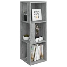 Berkfield Home Corner Cabinet Grey Sonoma 33x33x100 cm Engineered Wood - Size: 33 x 33 x 100 cm - thumbnail 4