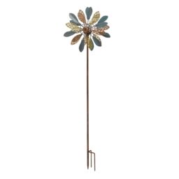 mysmartbuy Daisy Wind Spinner with Solar Powered LED Crackle Glass Globe - thumbnail 5