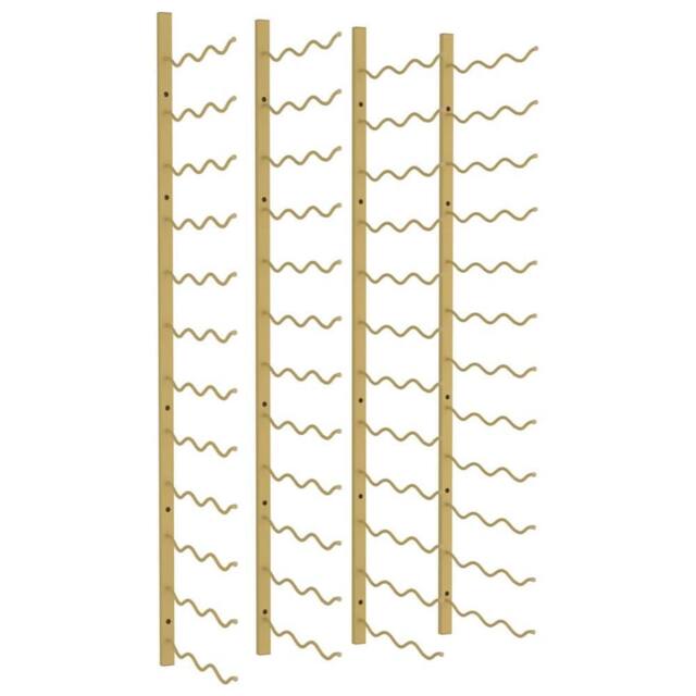 Berkfield Home Wall Mounted Wine Rack for 36 Bottles 2 pcs Gold Iron - image 1