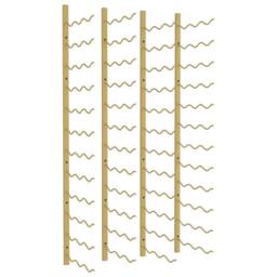 Berkfield Home Wall Mounted Wine Rack for 36 Bottles 2 pcs Gold Iron - thumbnail 1