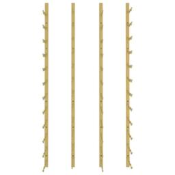 Berkfield Home Wall Mounted Wine Rack for 36 Bottles 2 pcs Gold Iron - thumbnail 4