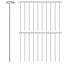 Berkfield Home Garden Plant Stakes 20 pcs Dark Green 40 cm Steel - thumbnail 3