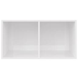 Berkfield Home Vinyl Storage Box High Gloss White 71x34x36 cm Engineered Wood - Size: 71 x 34 x 36 cm - thumbnail 1
