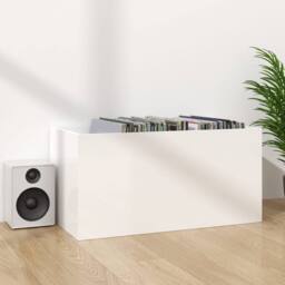 Berkfield Home Vinyl Storage Box High Gloss White 71x34x36 cm Engineered Wood - Size: 71 x 34 x 36 cm - thumbnail 7