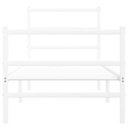 Berkfield Home Metal Bed Frame without Mattress with Footboard¬†White 80x200cm in White - Size: 80x200 cm - thumbnail 5