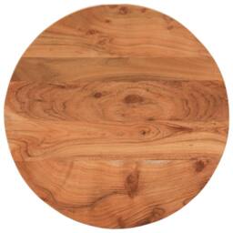 Berkfield Home Table Top √ò60x2.5 cm Round Solid Wood Acacia in Brown - Size: 60x2.5 cm - thumbnail 2