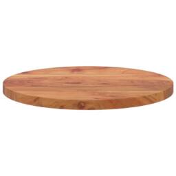 Berkfield Home Table Top √ò60x2.5 cm Round Solid Wood Acacia in Brown - Size: 60x2.5 cm - thumbnail 4