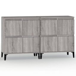 Berkfield Home Sideboards 2 pcs Grey Sonoma 60x35x70 cm Engineered Wood - Size: 60 x 35 x 70 cm - thumbnail 2
