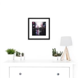 Artery8 Stackpoole Manhattan Street New York Photo 8X8 Inch Square Wooden Framed Wall Art Print Picture with Mount in Black - thumbnail 2