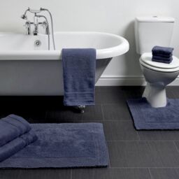 Allure Bath Fashions Elegance Reversible Heavyweight Pedestal Mat in Navy - thumbnail 2