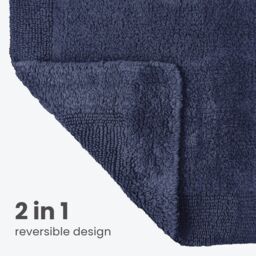 Allure Bath Fashions Elegance Reversible Heavyweight Pedestal Mat in Navy - thumbnail 3