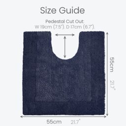 Allure Bath Fashions Elegance Reversible Heavyweight Pedestal Mat in Navy - thumbnail 4