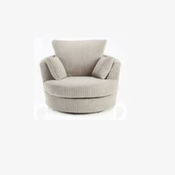 Furniture 786 Jumbo Cord Swivel Chair in Ivory - thumbnail 2