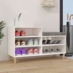 Berkfield Home Shoe Cabinet White 102x36x60 cm Engineered Wood - Size: 102 x 36 x 60 cm - thumbnail 1