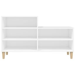 Berkfield Home Shoe Cabinet White 102x36x60 cm Engineered Wood - Size: 102 x 36 x 60 cm - thumbnail 5