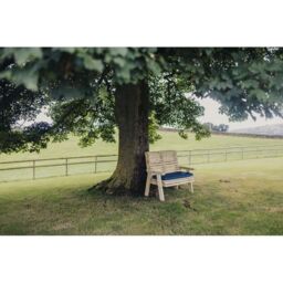 Churnet Valley Garden Furniture Ltd Ergonomical 2 Seater Bench, Wooden Furniture - Partially Assembled in Brown - thumbnail 6