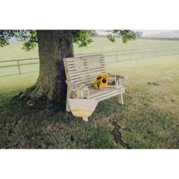 Churnet Valley Garden Furniture Ltd Ergonomical 2 Seater Bench, Wooden Furniture - Partially Assembled in Brown - thumbnail 9