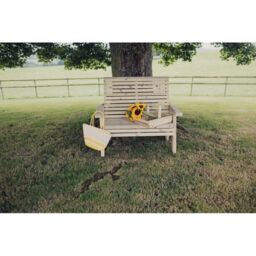 Churnet Valley Garden Furniture Ltd Ergonomical 2 Seater Bench, Wooden Furniture - Partially Assembled in Brown - thumbnail 7