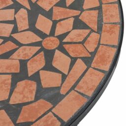 Berkfield Home Mosaic Bistro Table Terracotta √ò50x70 cm Ceramic in Orange - Size: 50x70 cm - thumbnail 7