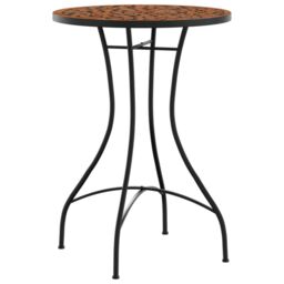 Berkfield Home Mosaic Bistro Table Terracotta √ò50x70 cm Ceramic in Orange - Size: 50x70 cm - thumbnail 4