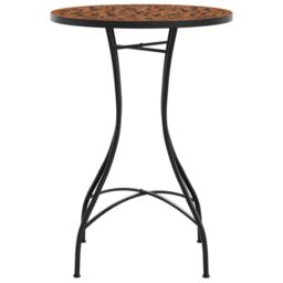 Berkfield Home Mosaic Bistro Table Terracotta √ò50x70 cm Ceramic in Orange - Size: 50x70 cm - thumbnail 5