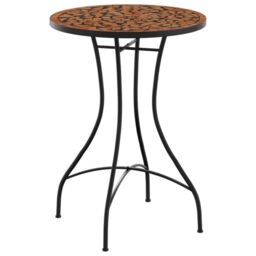 Berkfield Home Mosaic Bistro Table Terracotta √ò50x70 cm Ceramic in Orange - Size: 50x70 cm - thumbnail 2