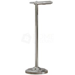 Home Discount Bath Vida Floor Standing Toilet Roll Holder Freestanding in Metallic Silver - thumbnail 6