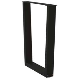 Berkfield Home Dining Table Legs V-Shape 2 pcs Black 70x(72-73.3) cm Steel - thumbnail 5