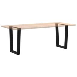 Berkfield Home Dining Table Legs V-Shape 2 pcs Black 70x(72-73.3) cm Steel - thumbnail 8