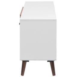 "Wyld and Coco Aura TV Stand - White and Dark Wood Fits 78"" TVs" - thumbnail 8