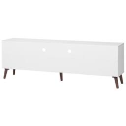 "Wyld and Coco Aura TV Stand - White and Dark Wood Fits 78"" TVs" - thumbnail 7
