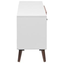 "Wyld and Coco Aura TV Stand - White and Dark Wood Fits 78"" TVs" - thumbnail 6