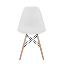 Comfy Living Ltd 5 Piece Dining Set With Round White Wooden Top & 4 White Chairs With Metal Detailing - thumbnail 8