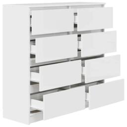 Berkfield Home Sideboard White 100x35x99 cm Engineered Wood - Size: 100 x 35 x 99 cm - thumbnail 5